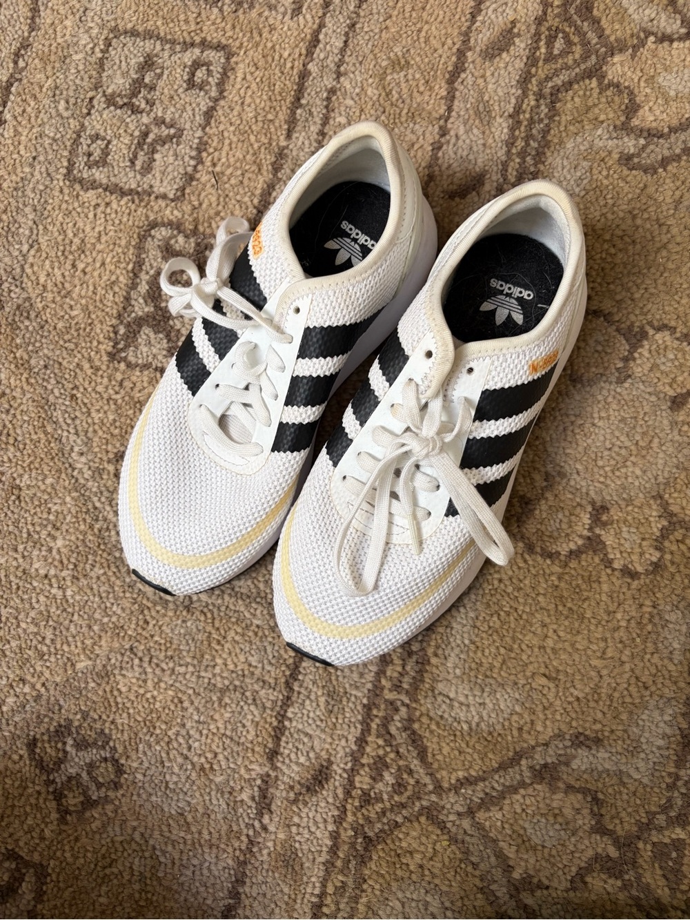 adidas White & Black Retro Runner Sneakers